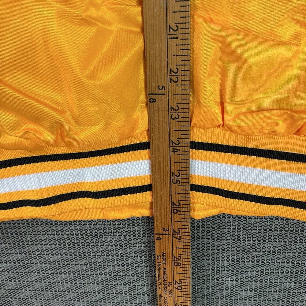 Men’s Size S Ultra Game Pittsburgh Steelers Varsity Jacket Yellow - Picture 6 of 11
